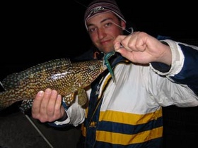 Florian Boudeau avec une vielle au Slug go de Sama Fishing